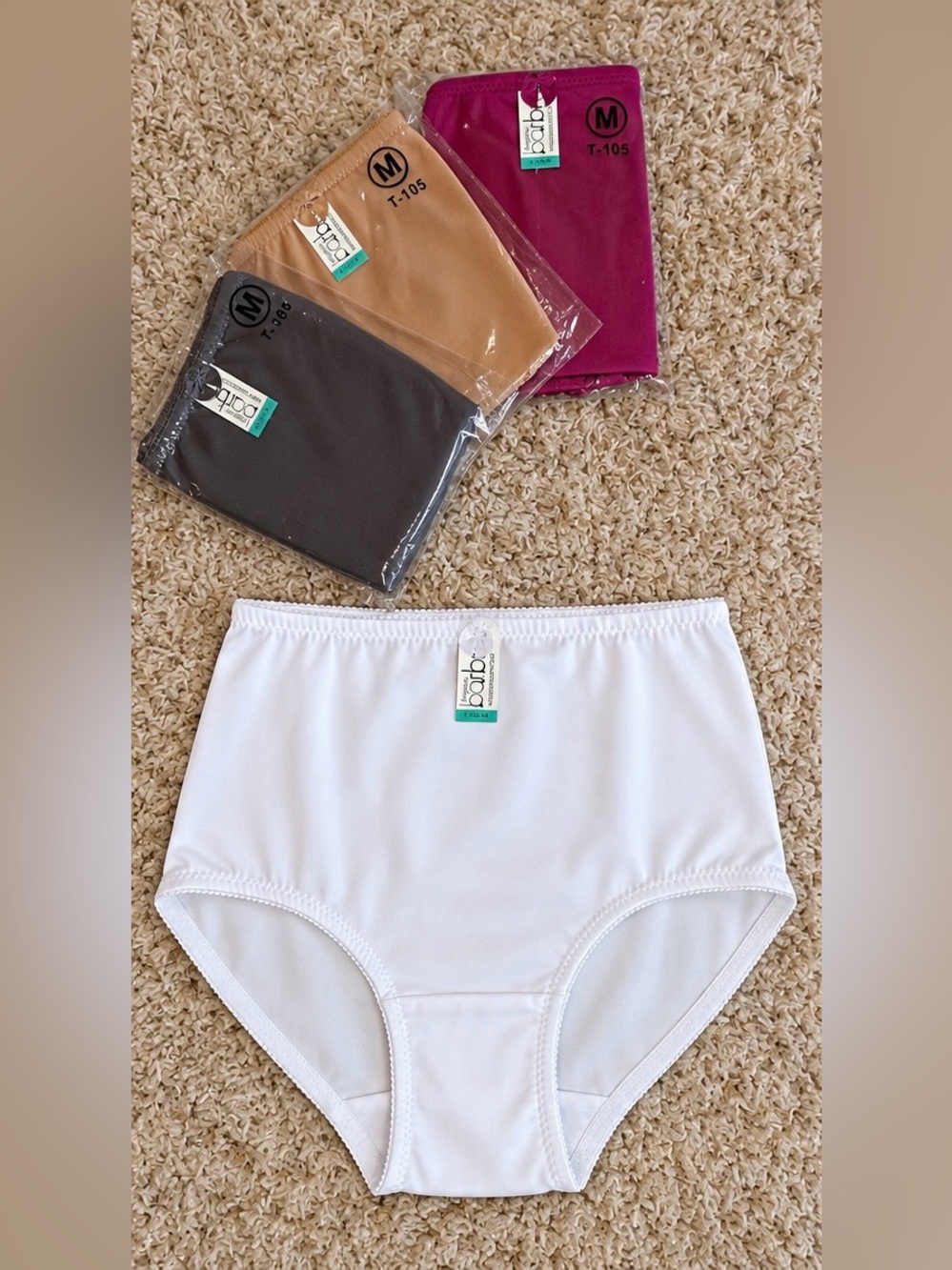 Barbra Lingerie B2BODY T-105 High Waist Brief Panties M Lot of 4 NWT
